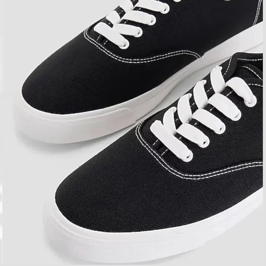 کتانی Converse Black White 3