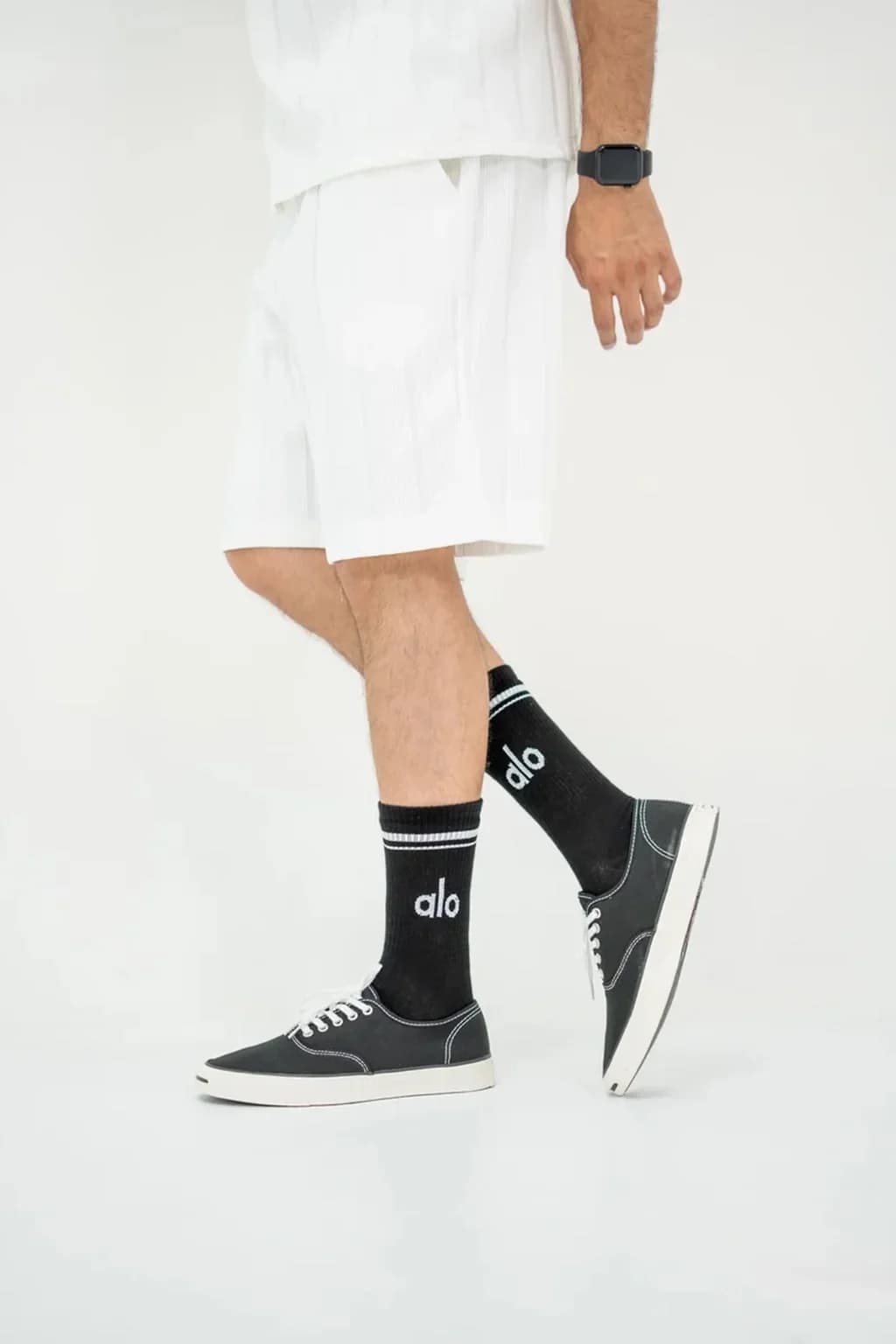 کتانی Converse Black White 5