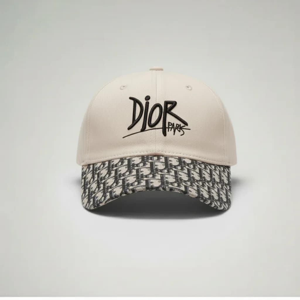 محصول Dior Cap Dior Graffiti بژ – نمای جلو