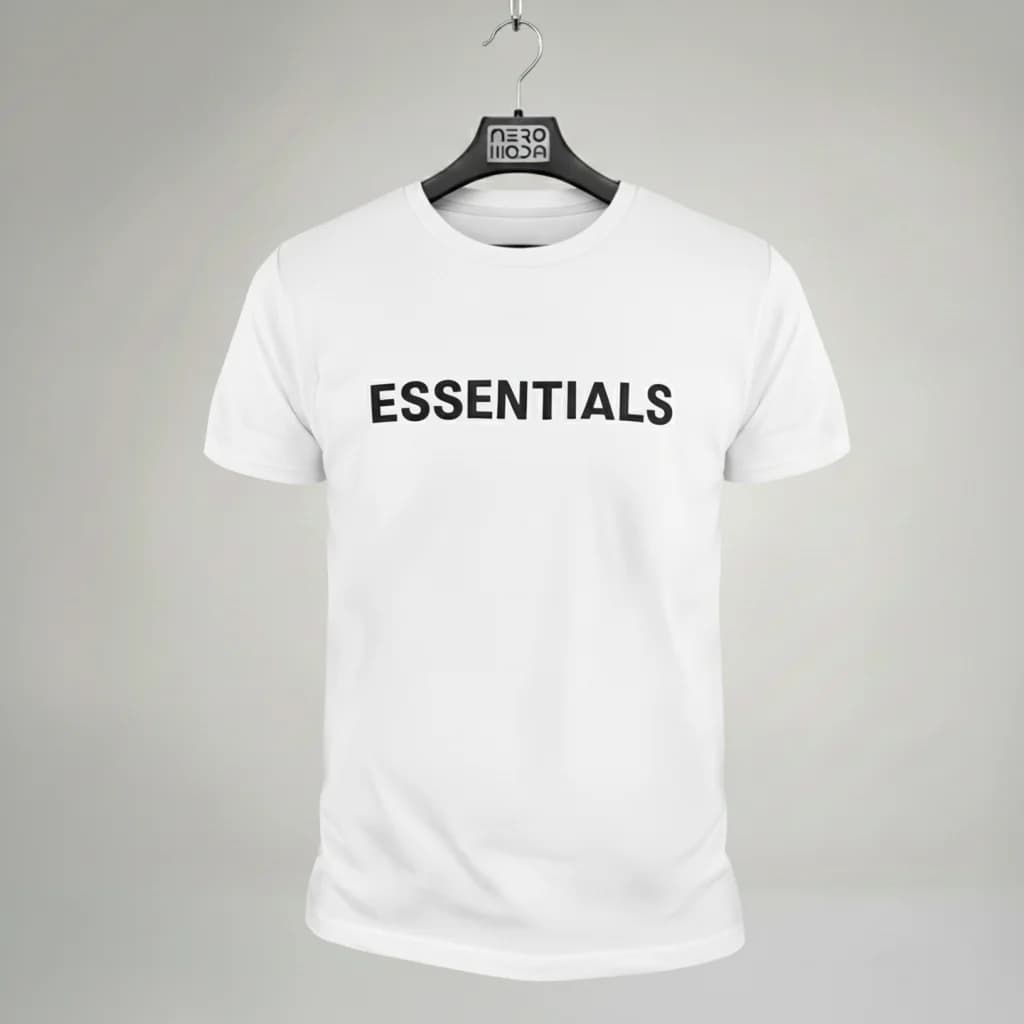 تی‌شرت Essentials 1 سفید – نمای پشت