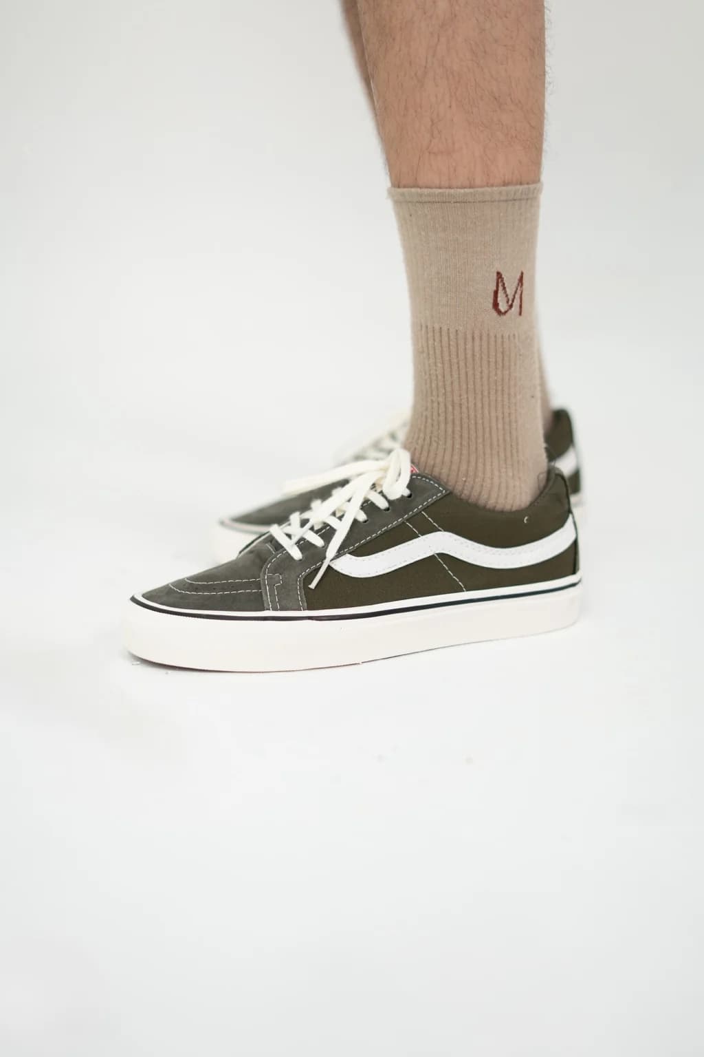 محصول Vans Old Skool Olive White On Foot
