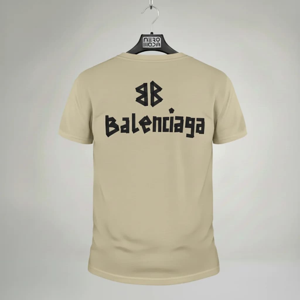 تی‌شرت Balenciaga Gold بژ – نمای پشت