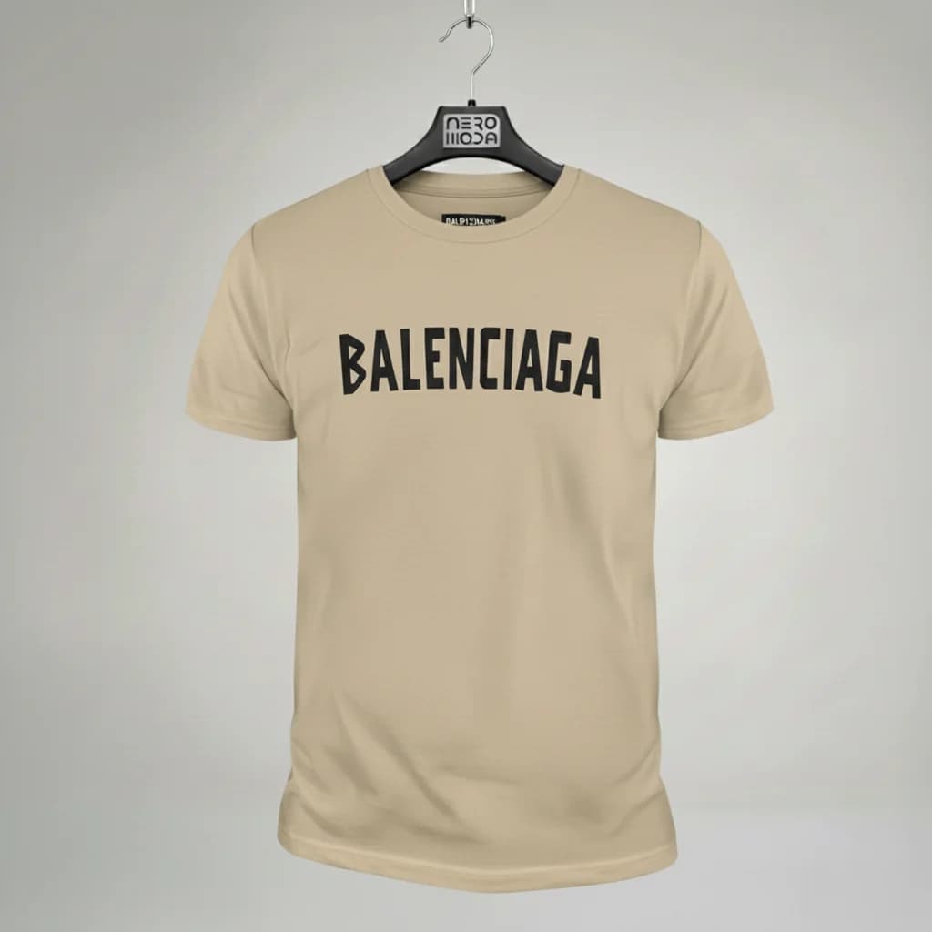تی‌شرت Balenciaga Gold بژ – نمای جلو