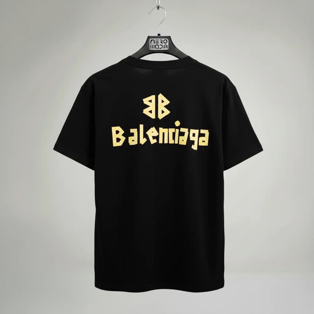 تی‌شرت Balenciaga Gold مشکی – نمای پشت
