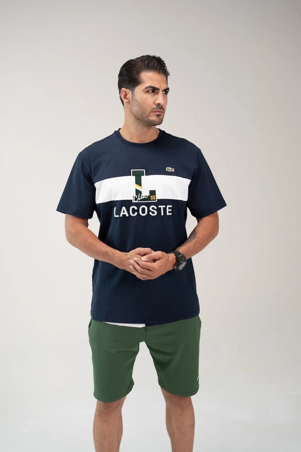 تیشرت Lacoste سرمهای – نمای پشت