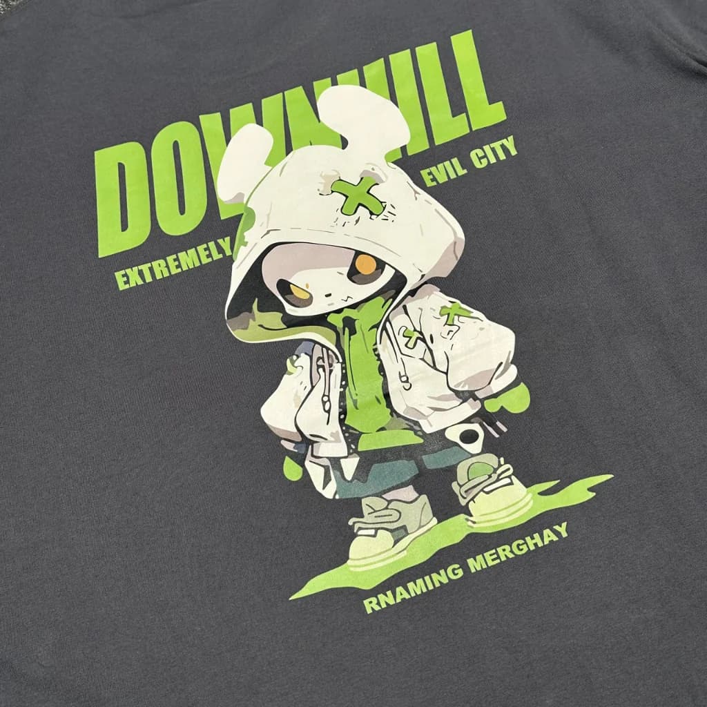 تیشرت Neromoda Downhill closeup graphic gray copy طوسی