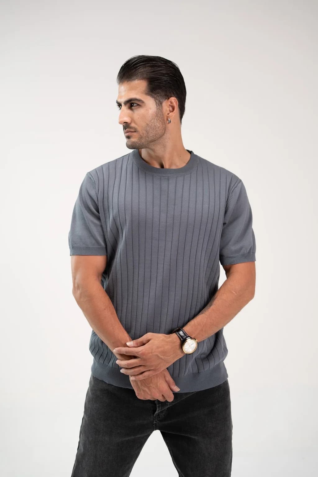 تیشرت Neromoda Front On Model طوسی