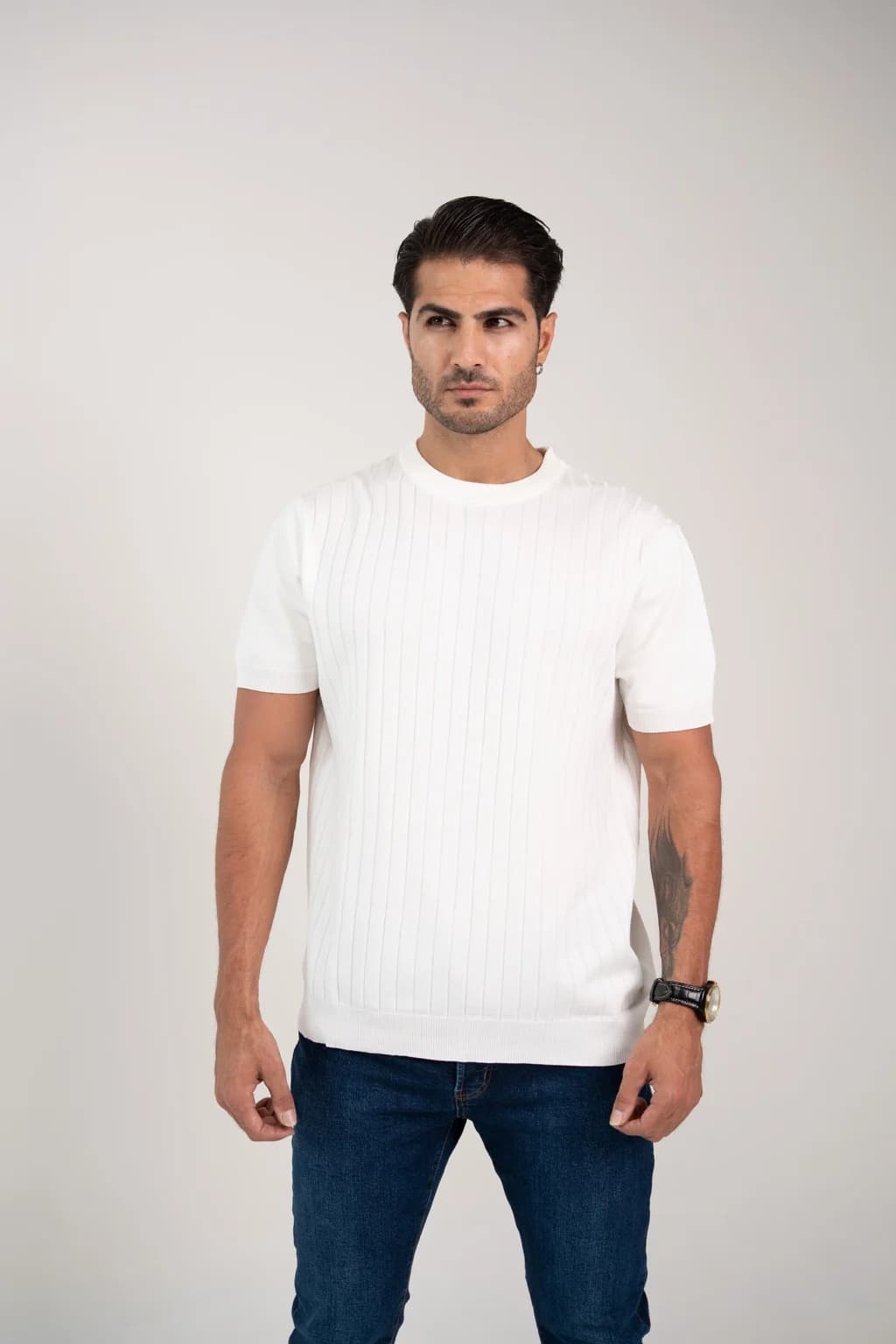 تیشرت Neromoda Front On Model 1 سفید