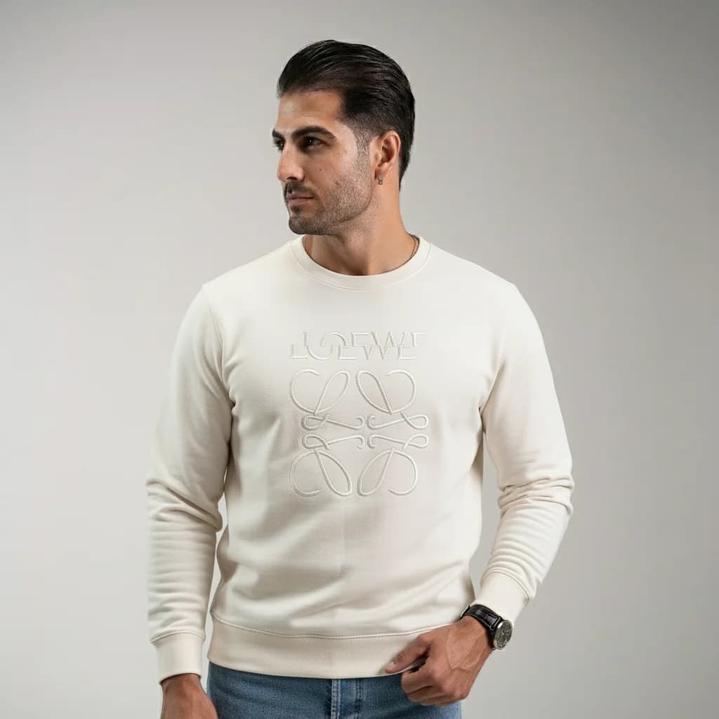 سویشرت Loewe کرم – نمای تنخور