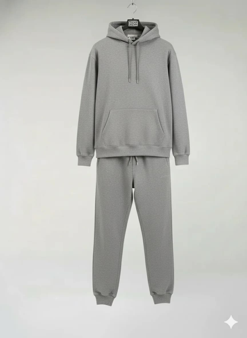 محصول Neromoda Hoodie Sweat Set طوسی – نمای جلو