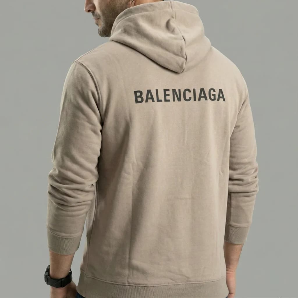 هودی بالنسیاگا اورسایز مشکی دورس پنبه (Balenciaga)