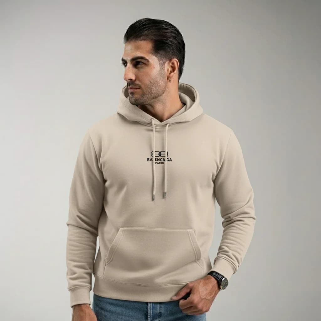 هودی بالنسیاگا اورسایز مشکی دورس پنبه (Balenciaga)